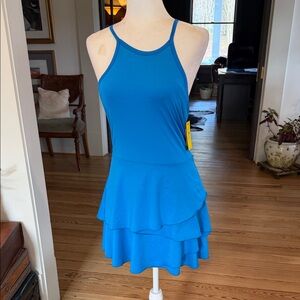 NWT EleVen Venus Williams Blue Cosmos Racerback Tennis/Pickleball/Golf Dress M